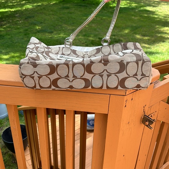 COACH Gabby Signature Large Carryall Tote Bag with Leather Trim - Picture 7 of 15